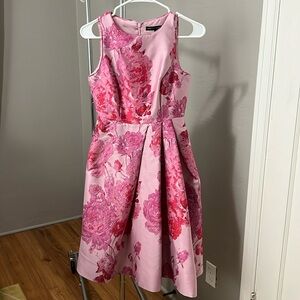 Pink Floral White House Black Market Dress